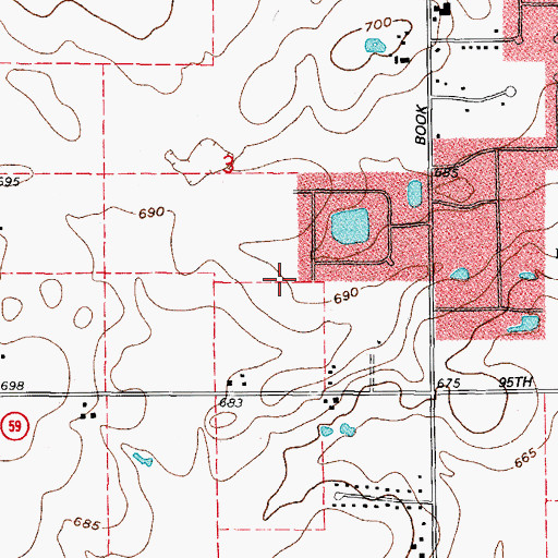 Topographic Map of Burnham Point, IL