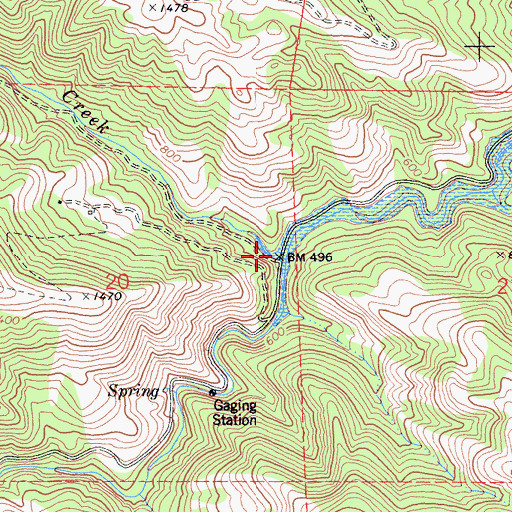 Topographic Map of Strawberry Creek, CA