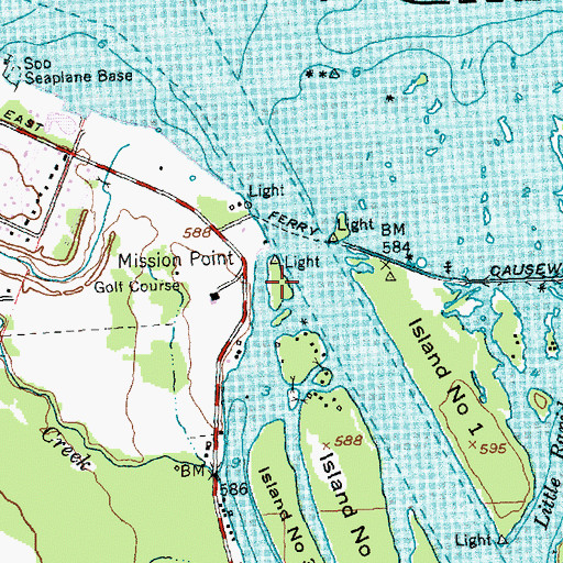 Topographic Map of Rotary Island, MI