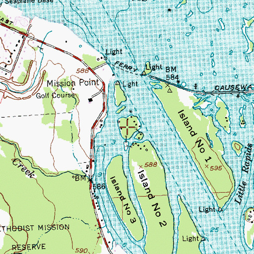 Topographic Map of Steers Island, MI