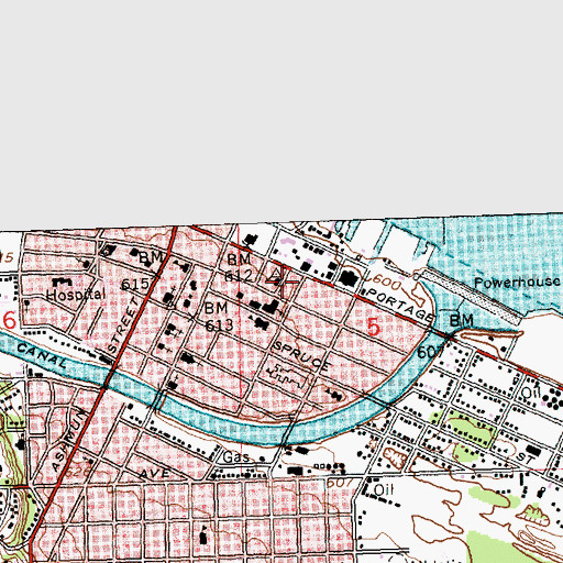 Topographic Map of Tower of History, MI