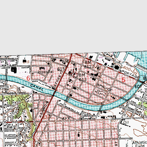 Topographic Map of Sault Ste Marie Police Dept, MI