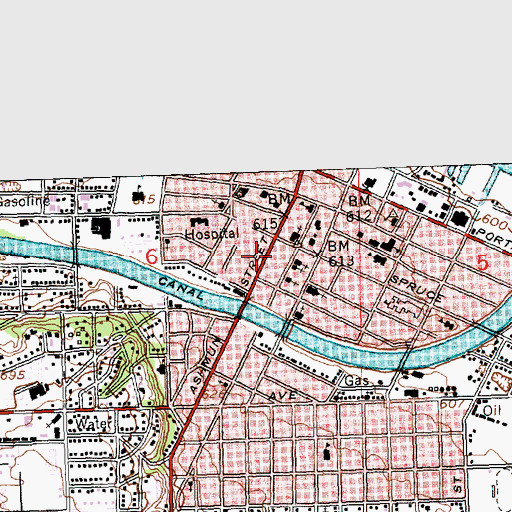 Topographic Map of Northern Michigan Hospital, MI