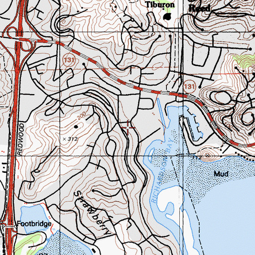 Topographic Map of Strawberry Point Elementary School, CA
