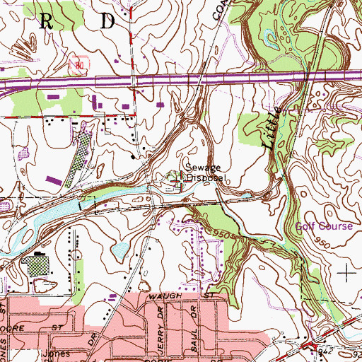 Topographic Map of Hubbard Wastewater Pollution Control Facility, OH