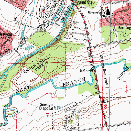 Topographic Map of Woods of Rivermist, IL