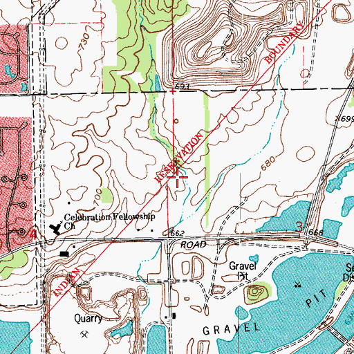Topographic Map of Heritage Creek, IL