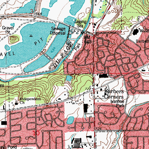Topographic Map of River Woods Estates, IL