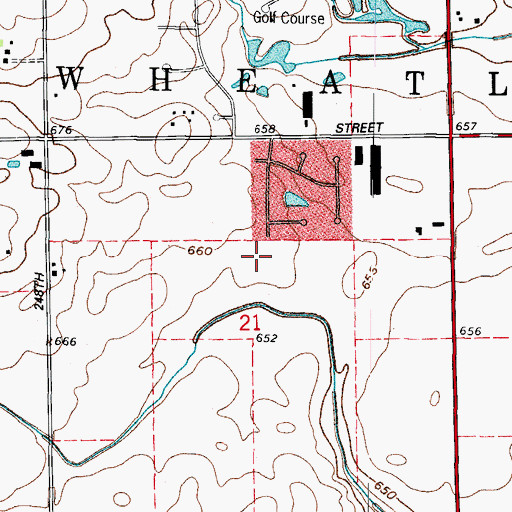 Topographic Map of Champion Creek, IL