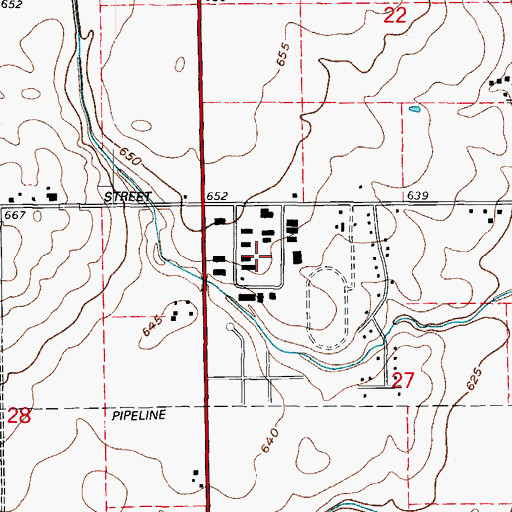 Topographic Map of Wolf Creek Island, IL