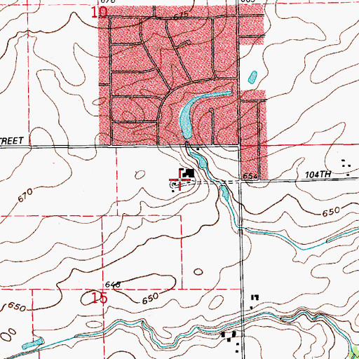 Topographic Map of Clow Creek Farm, IL
