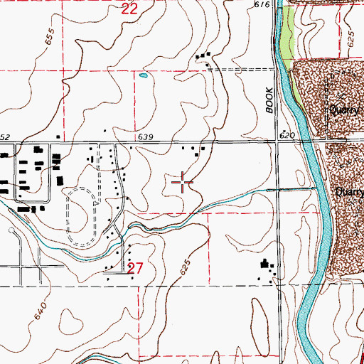 Topographic Map of Wolf Creek Estates, IL