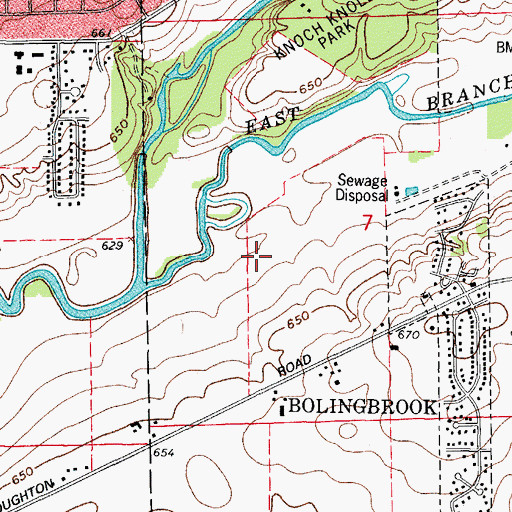Topographic Map of Heritage Place, IL