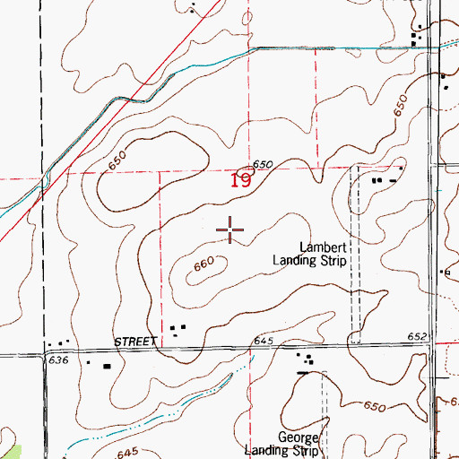 Topographic Map of Somerfield, IL