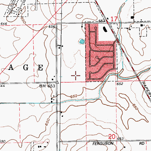 Topographic Map of Bradford Place, IL