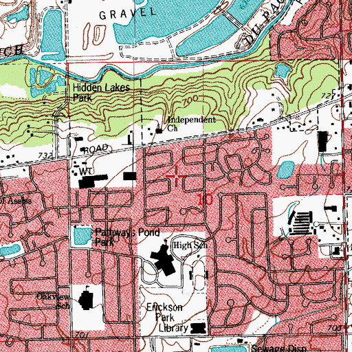 Topographic Map of Home Run, IL