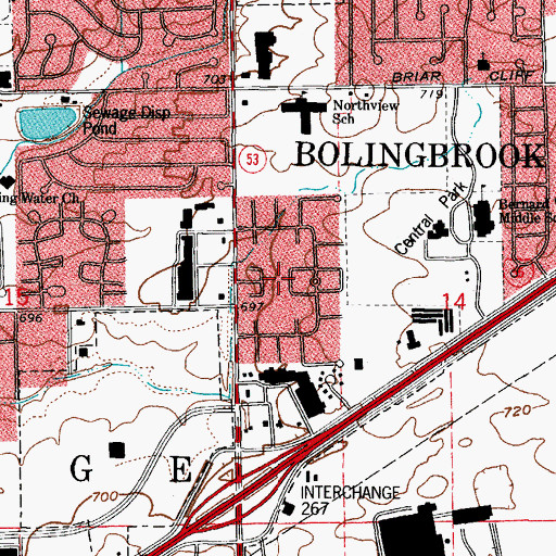 Topographic Map of Hunters Trail, IL