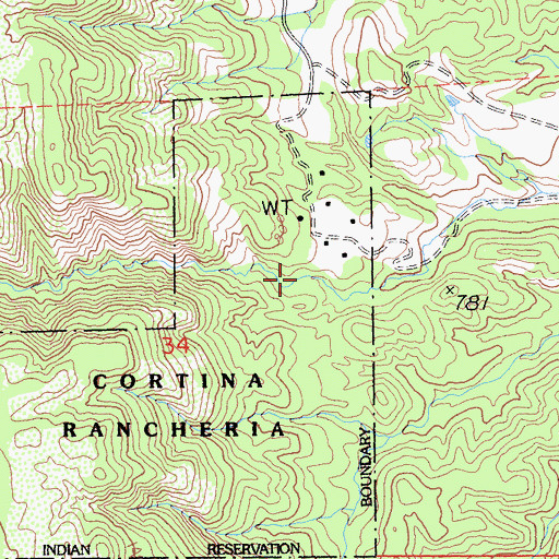 Topographic Map of Strode Canyon, CA