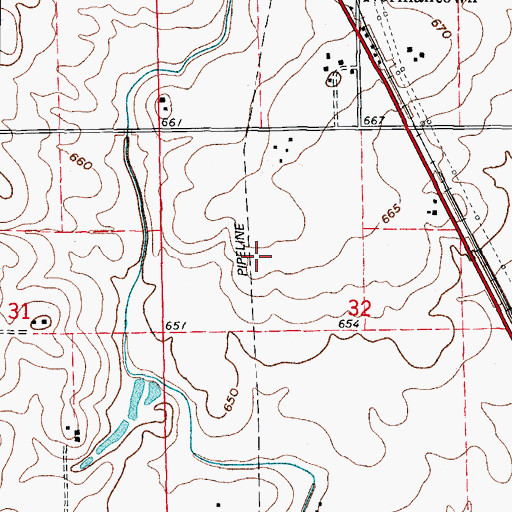 Topographic Map of Tuttle Farm, IL