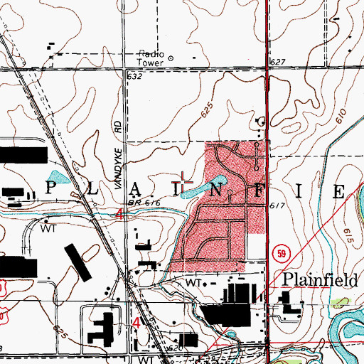 Topographic Map of Quail Run, IL