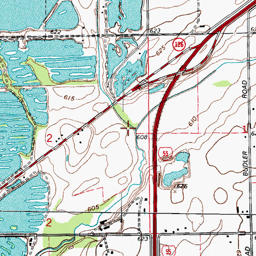 Topographic Map of Cambridge Place, IL