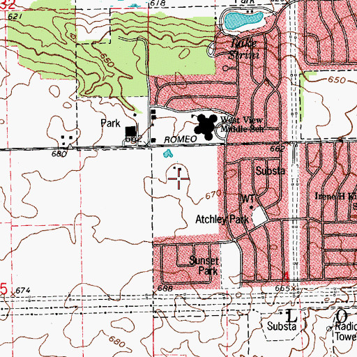 Topographic Map of Poplar Ridge, IL