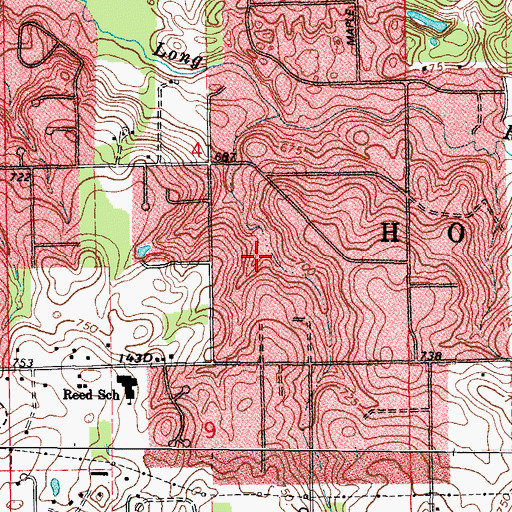 Topographic Map of Spring Creek Woods, IL