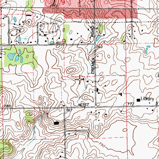 Topographic Map of Stadler Ridge Estates, IL