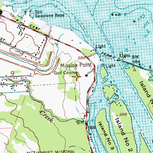 Topographic Map of Sault Ste Marie Golf Course, MI