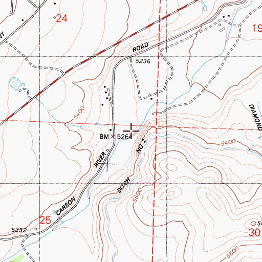 Topographic Map of Stuard Canyon, CA