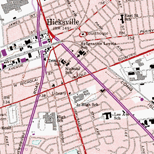 Topographic Map of Saint Marks Ukrainian Orthodox Catholic Church, NY