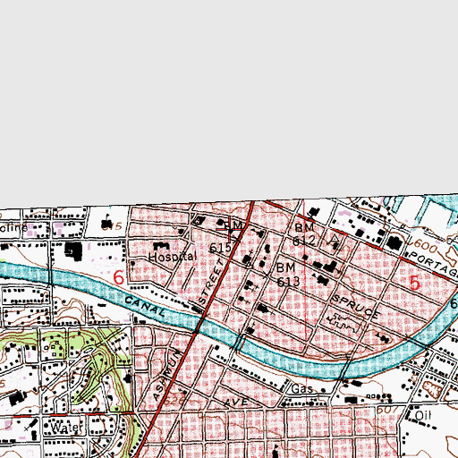 Topographic Map of Upper Peninsula School, MI