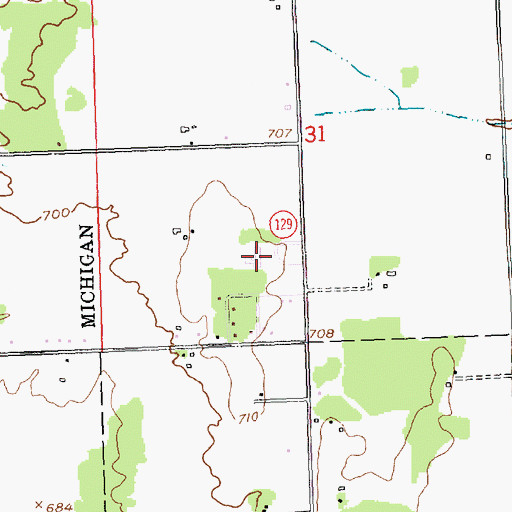 Topographic Map of Soo Township Elementary School, MI