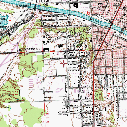 Topographic Map of Washington Elementary School, MI