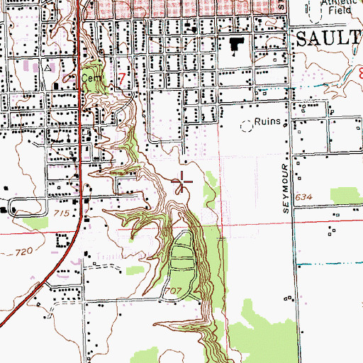 Topographic Map of Sault Area Middle School, MI