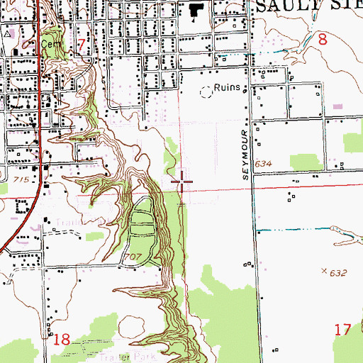 Topographic Map of Sault Area High School and Career Center, MI