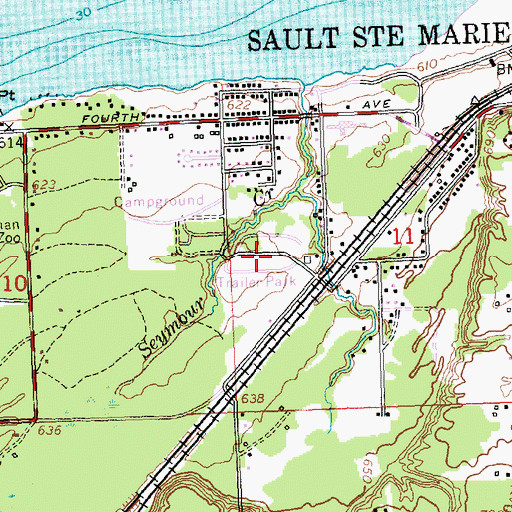 Topographic Map of L and M Trailer Park, MI