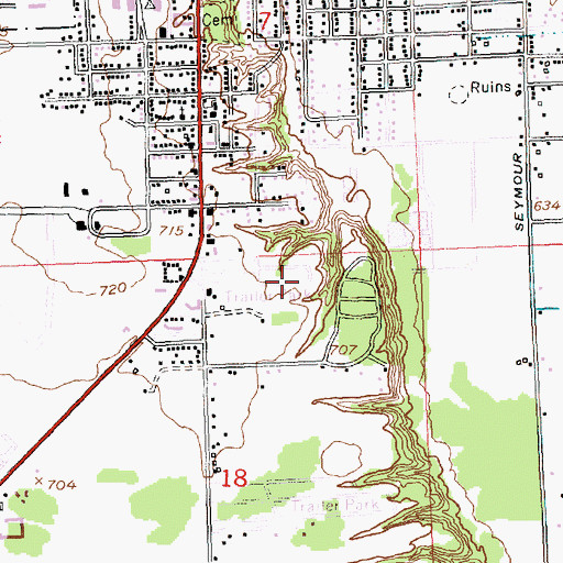 Topographic Map of Fornicola Trailer Park, MI