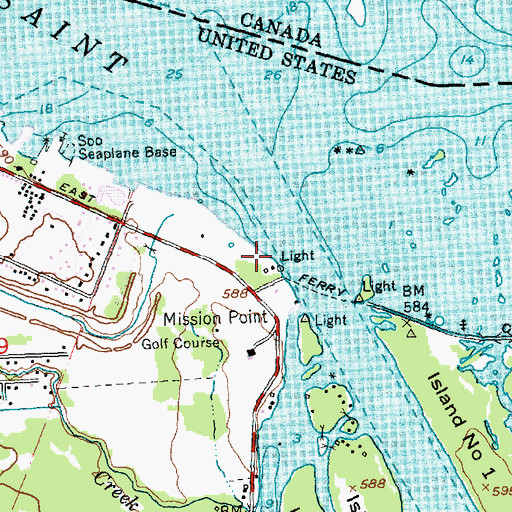 Topographic Map of Aune Osborn Park, MI