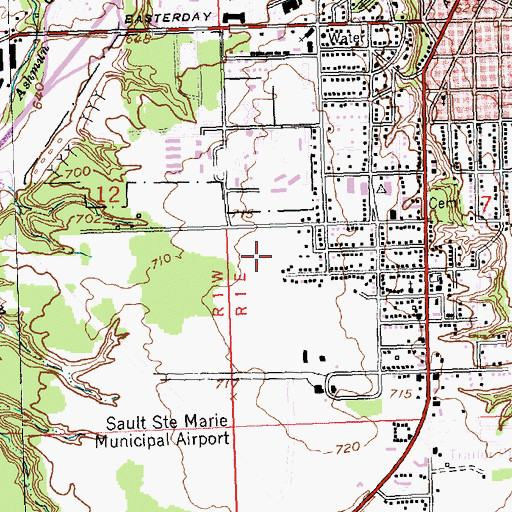 Topographic Map of Malcolm Park, MI