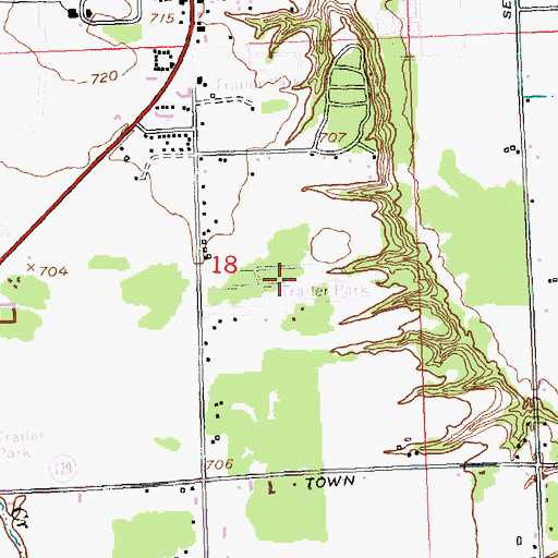 Topographic Map of Lake Superior Estates, MI