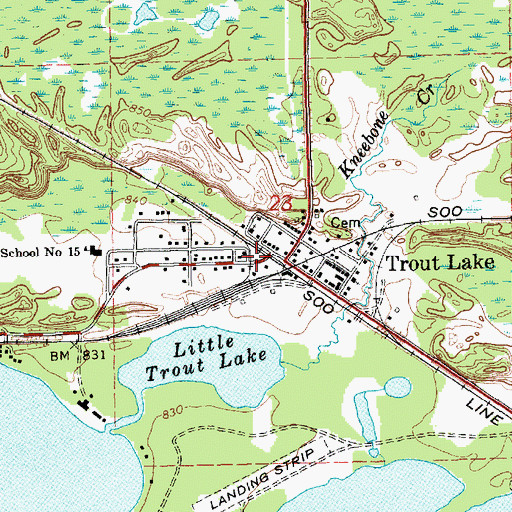 Topographic Map of Furlong Memorial Park, MI