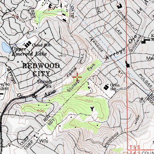 Topographic Map of Stulsaft Park, CA