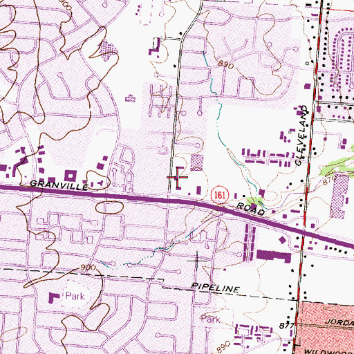 Topographic Map of Columbus Division of Fire Station 6 Sharon Woods Fire Station, OH