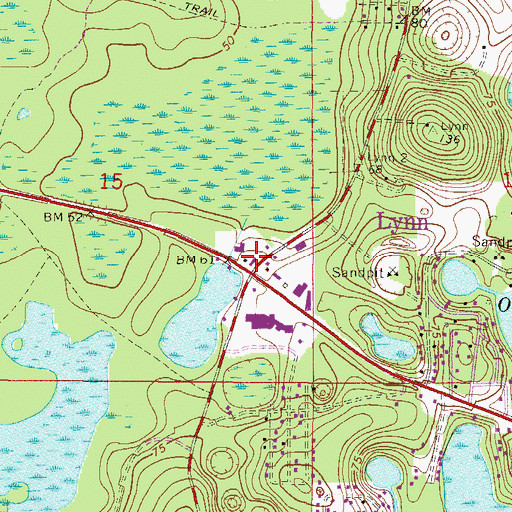 Topographic Map of New Harvest Church of God, FL