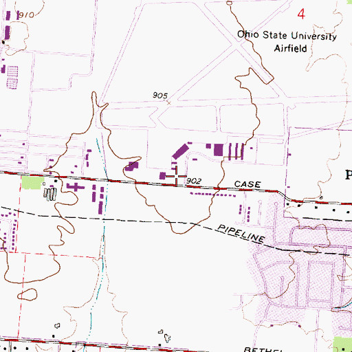Topographic Map of Columbus Division of Fire Station 11 Don Scott Fire Station, OH