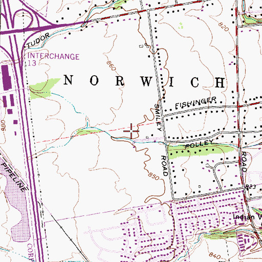 Topographic Map of Columbus Division of Fire Station 30 Wyandotte Fire Station, OH