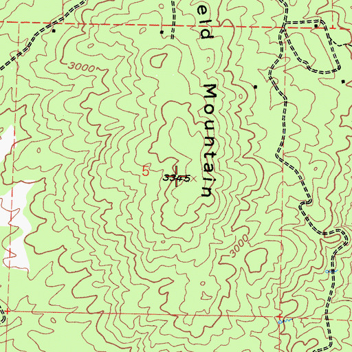 Topographic Map of Stumpfield Mountain, CA