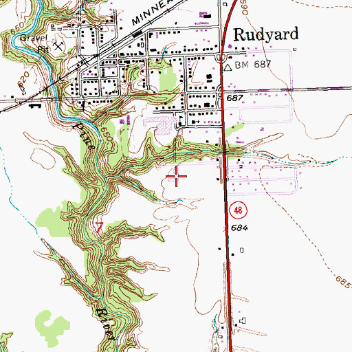 Topographic Map of Turner Howson Elementary School, MI