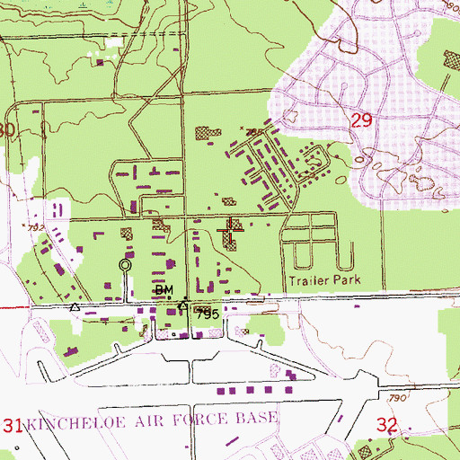 Topographic Map of Kinross Community Clinic, MI